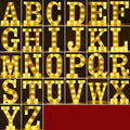 Plastic LED letter light decoration spelling a message, 22cm in height.
