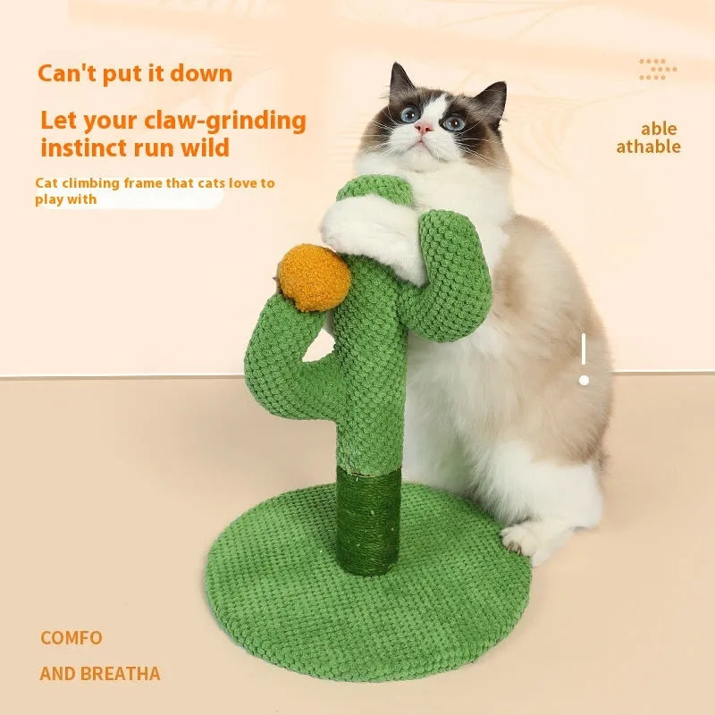 Masson cactus design cat scratching pole climber and coconut tree scratch board for pets