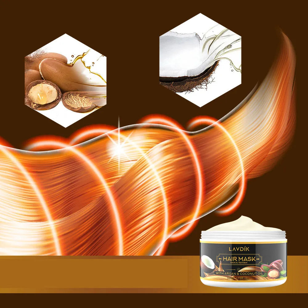 Nourishing hair mask conditioner in 50ml tube for deep repair and frizz control
