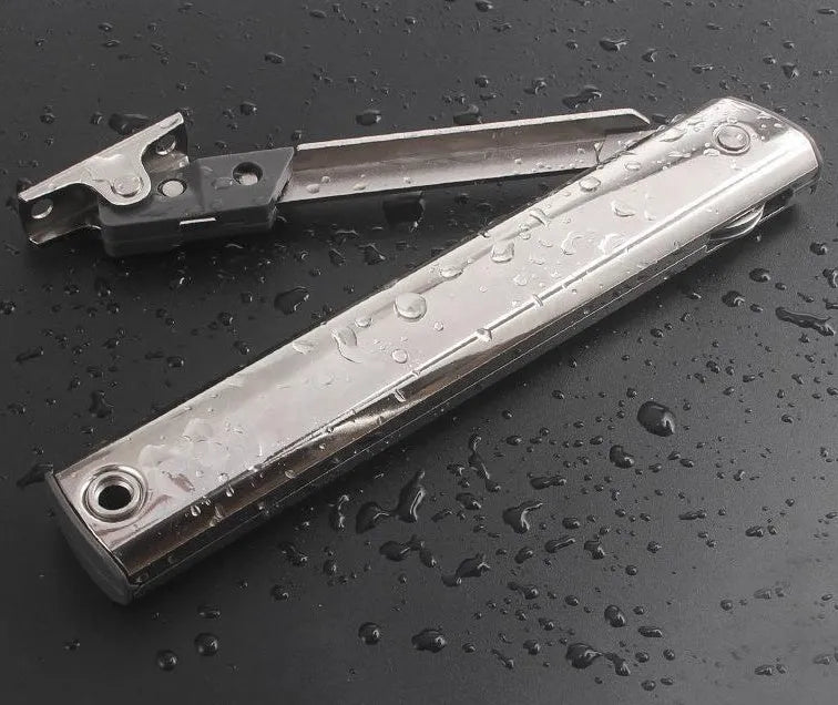 Cold rolled steel tatami cabinet flap-up door support rod with spring jackstay in stainless steel natural colour
