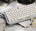 Wired 87-key mechanical keyboard with side engraving in silver white, black and star purple colour options