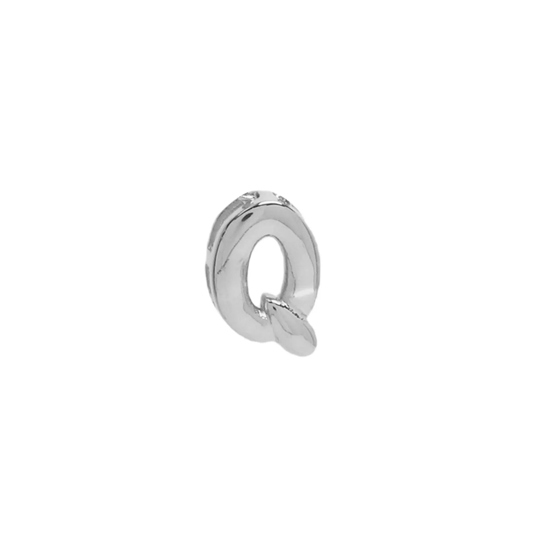 18k electroplated gold DIY letter name bracelet with smooth bubble surface on copper alloy