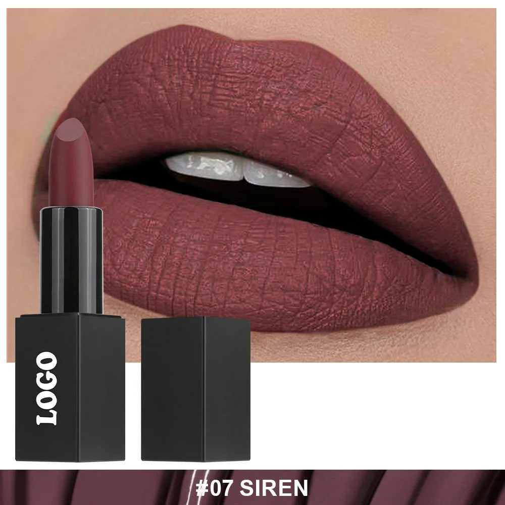 Matte finish lipstick in waterproof formula with 24 shade options