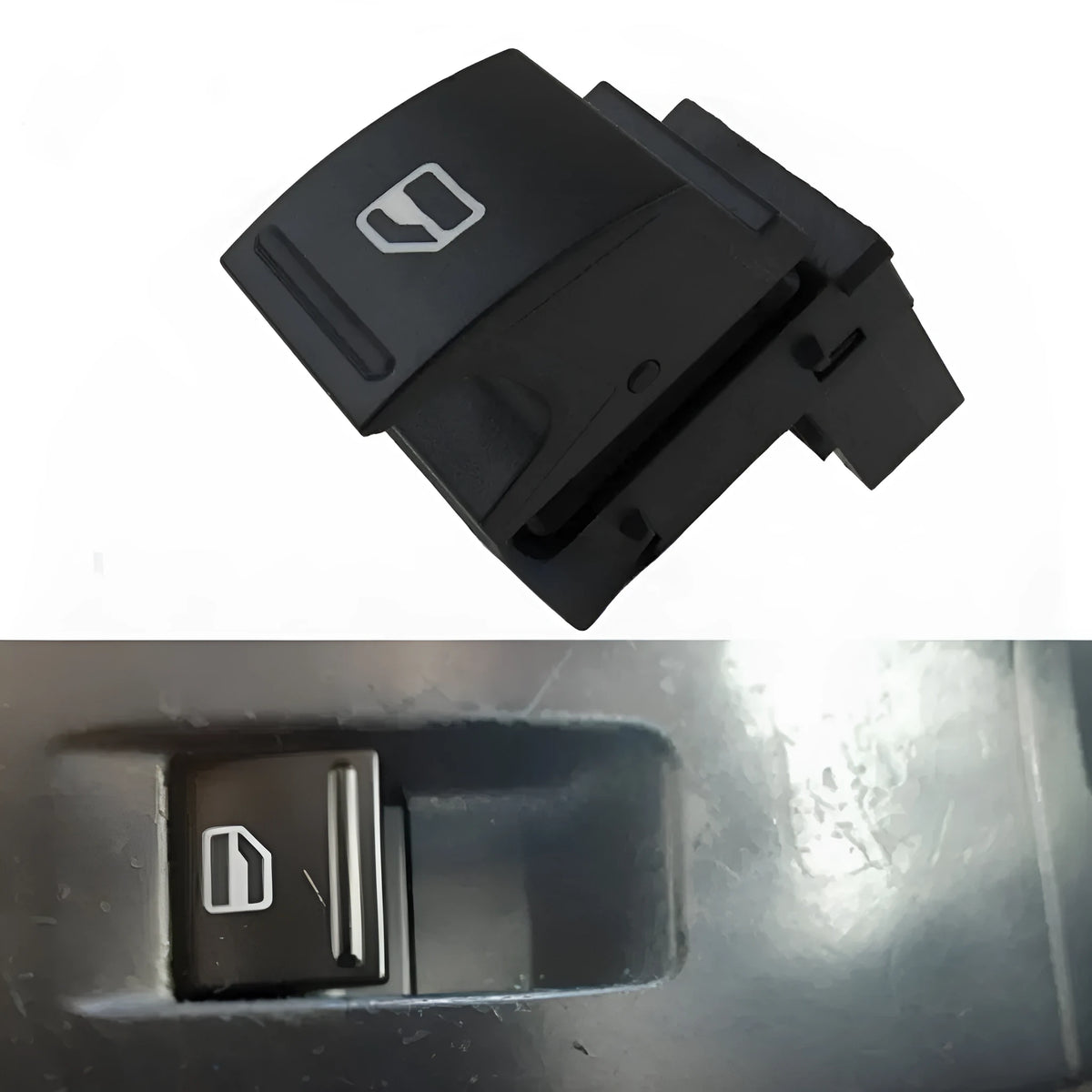 Electric window control switch for Volkswagen Caddy 2K 2003-2009, ABS plastic, non-plated finish