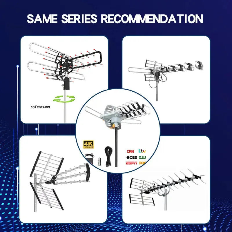 GR-1002 rotatable outdoor digital TV antenna receiver for high gain signal reception.