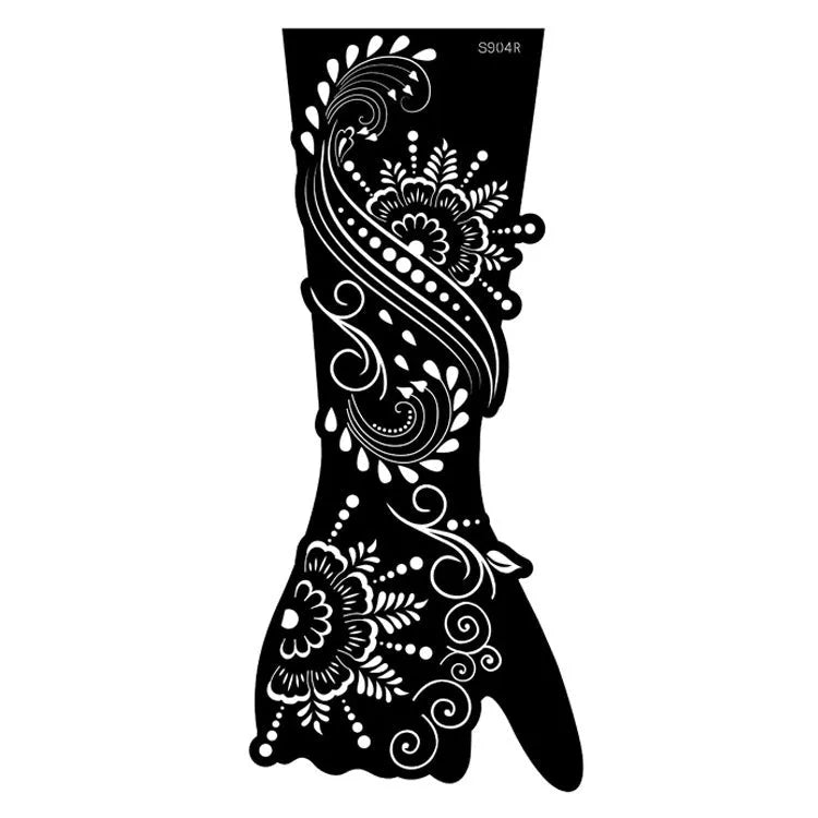 Pack of geometric hollow template stickers with three-dimensional paper carving designs on a white background.