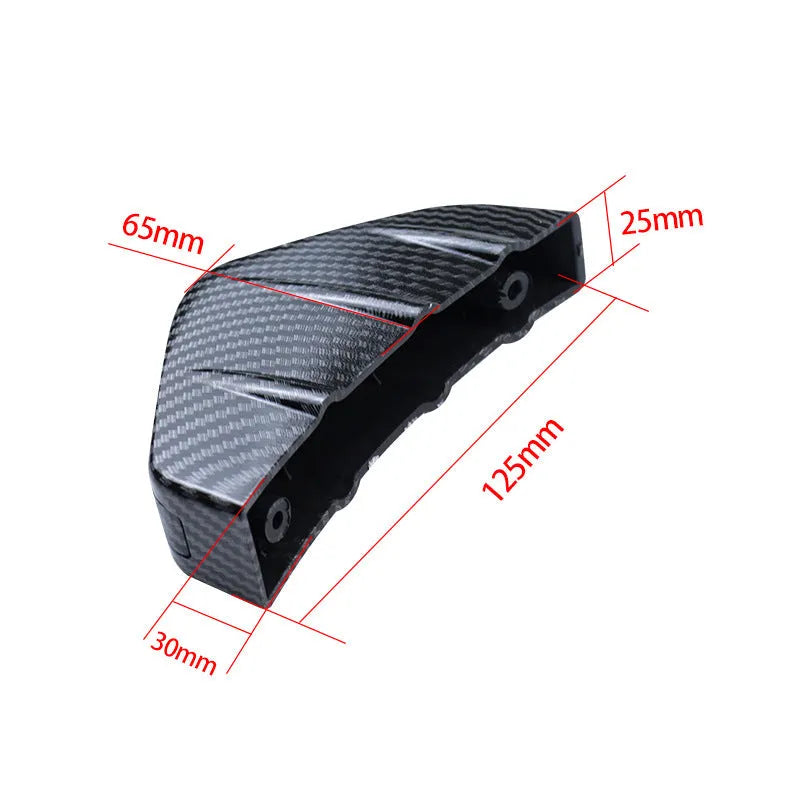 Universal triangle rear spoiler in carbon fibre finish, 15cm ABS, for General Motors vehicles