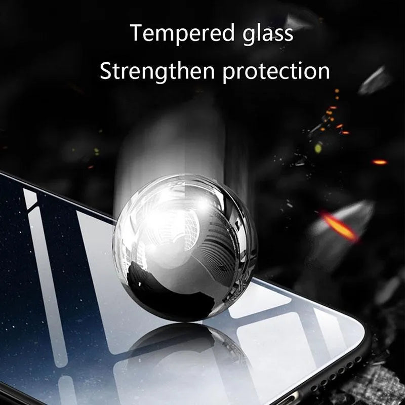 Black silicone phone case shown on a Samsung Galaxy S10 phone.