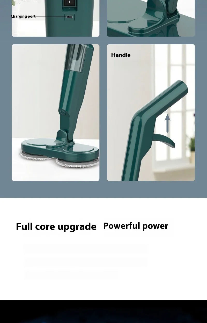 Wireless floor cleaning robot with sweeping and mopping functions in S5 Green colour