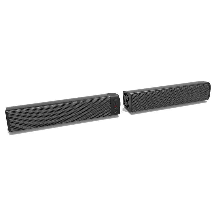 BS-36 black split wireless Bluetooth speaker pair for desktop stereo sound with USB power
