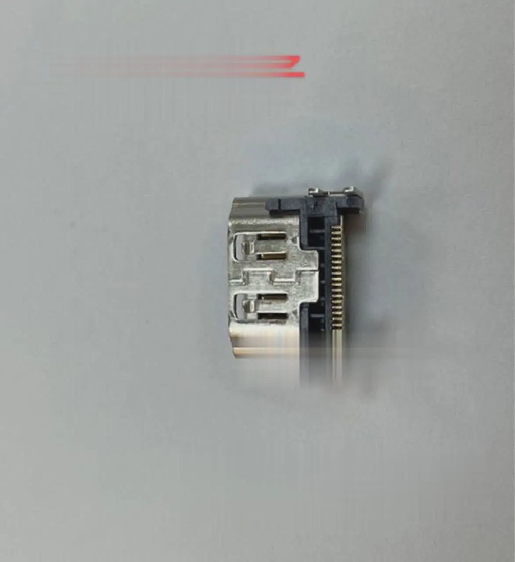 Silver HDMI interface host socket connector for gaming console port extension