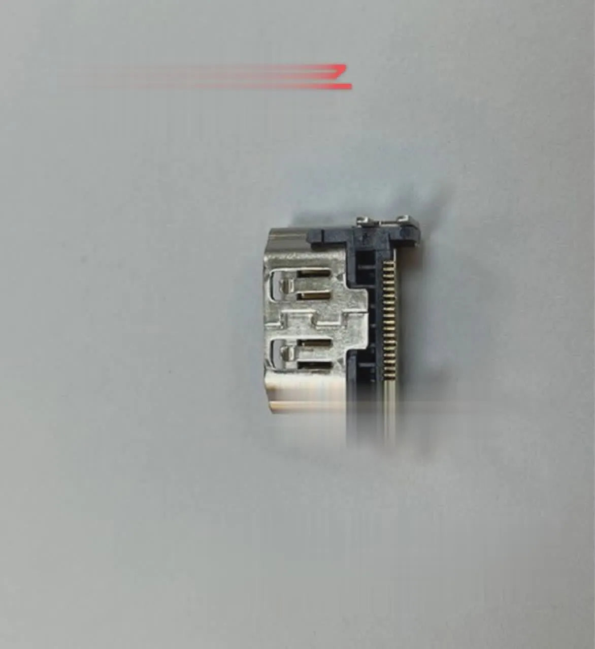 Silver HDMI interface host socket connector for gaming console port extension