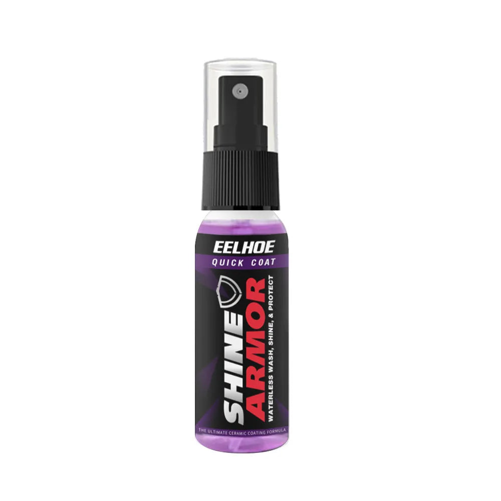 Purple automotive nano coating spray bottle for car paint maintenance in 30ml and 100ml sizes