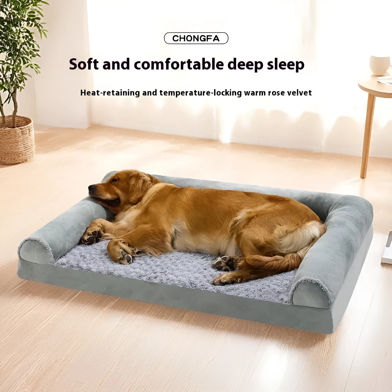 Foldable cloth dog kennel for medium to large breeds in light grey or dark grey colour