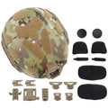 Tactical full protection thickened impact helmet in engineering plastic, 27x22.5x16 cm, available in multiple colours