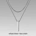 Crystal necklace for men with alloy silver pad finish in European American style