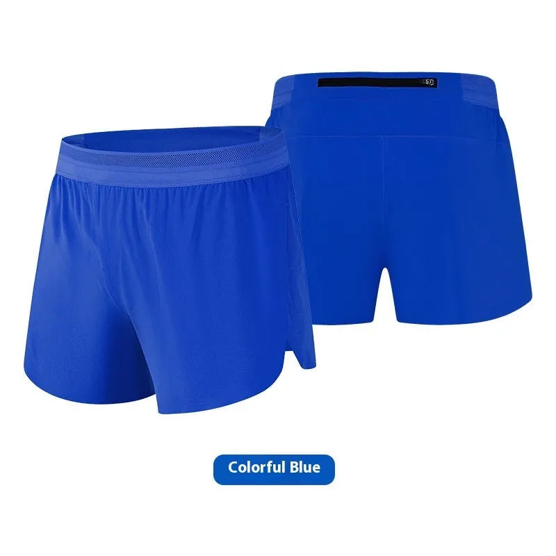 Breathable sweat-wicking anti-exposure lining exercise shorts for men in polyester fibre available in multiple colours and sizes