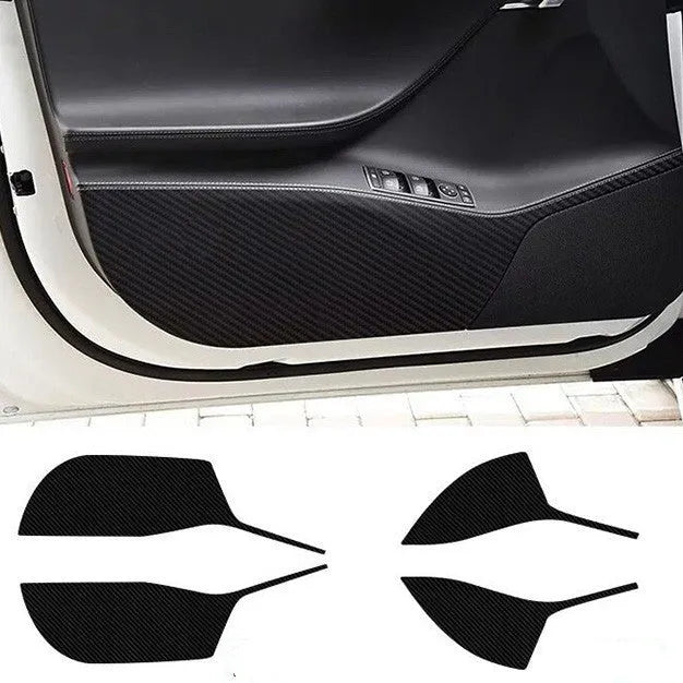 4-piece clear protective film kit for Tesla Model S interior car doors.