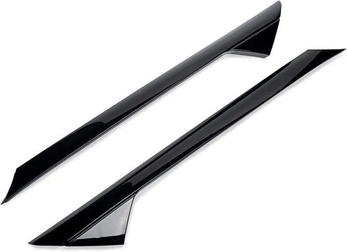 Black front windshield decorative trim panel set for Ford vehicles