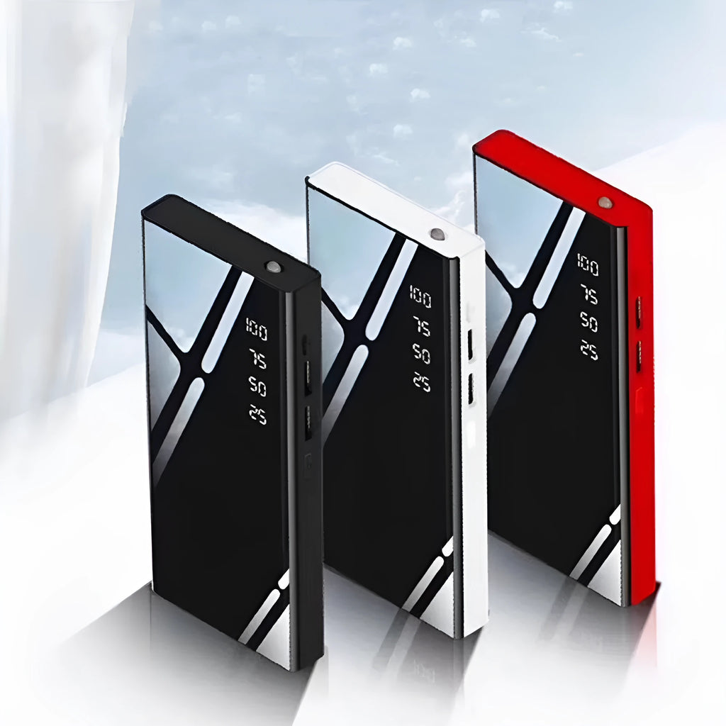 20000mAh portable power bank with LCD display showing battery percentage
