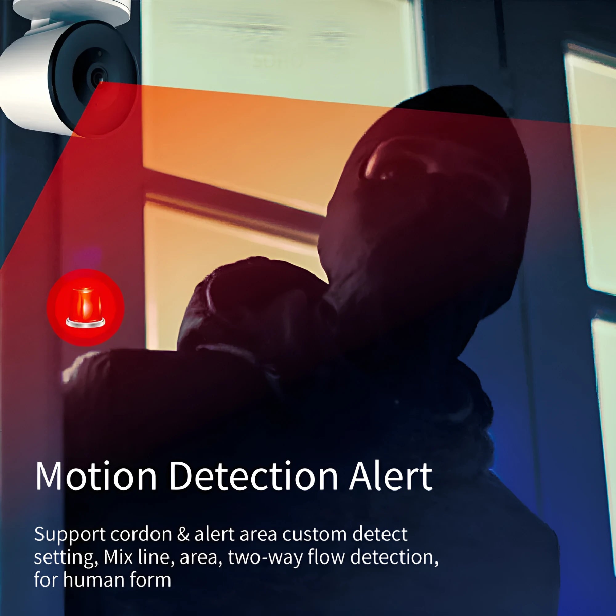 Smart WiFi indoor security camera with 1080p resolution and PTZ rotation capability