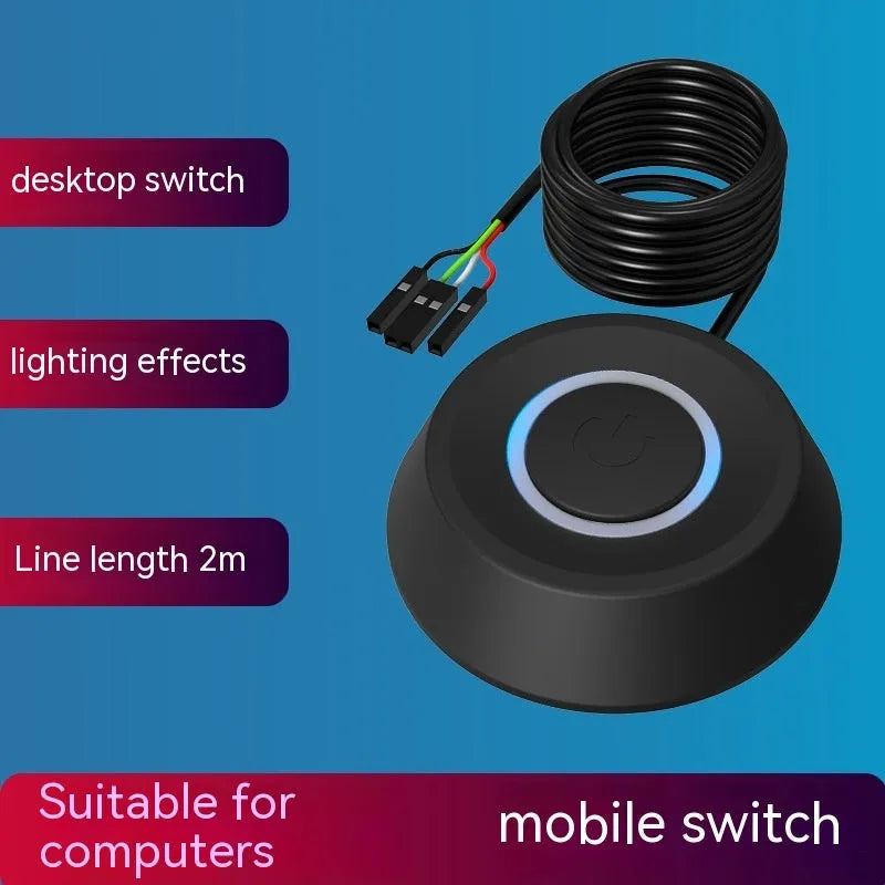 External power switch for business desktops with lengthened button in black colour option