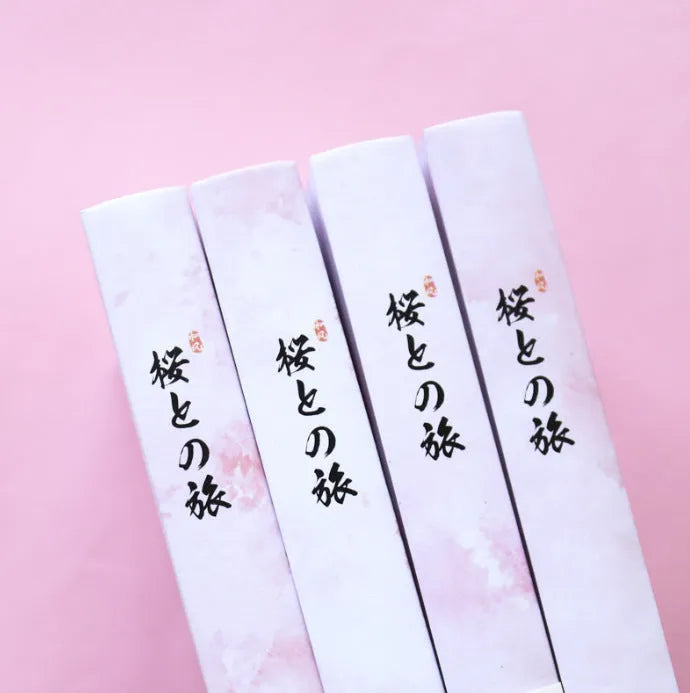 Muco hardcover paper notebook with Sakura Flower Orbit cover, available in green, pink, red, and yellow