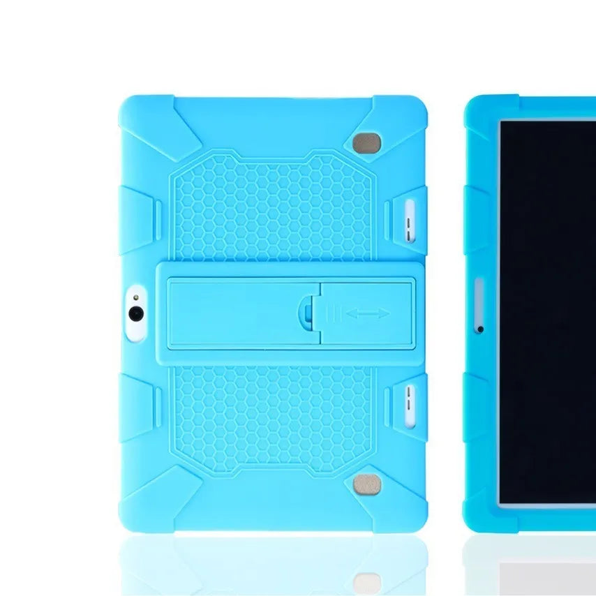 Little Overlord H10 Pro M20 10.1-inch silicone tablet case in multiple colours with built-in stand.