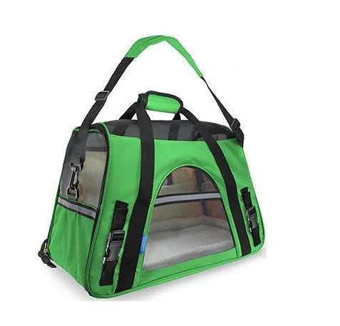 Breathable portable pet strap handbag for small dogs and cats in pink colour with shoulder strap