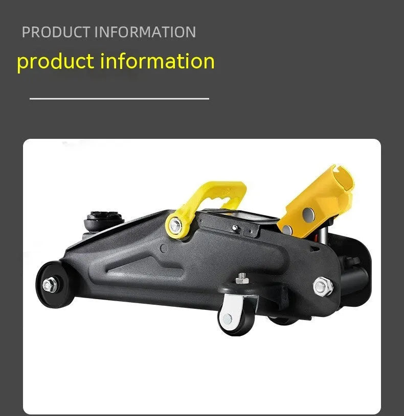 Hydraulic car jack for low-profile vehicles with anti-freeze performance