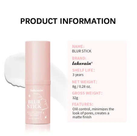 Lakeprin pore invisible matte base stick in silver packaging with twist-up applicator