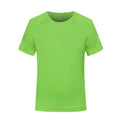 Quick-drying slim round neck short sleeve T-shirt in solid colour, front view, sizes S to 4XL