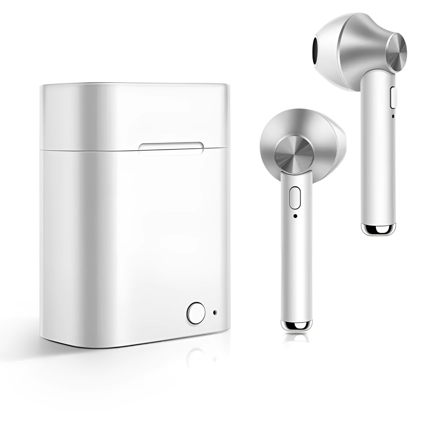 Wireless sports Bluetooth headset earbuds in five metallic colour options