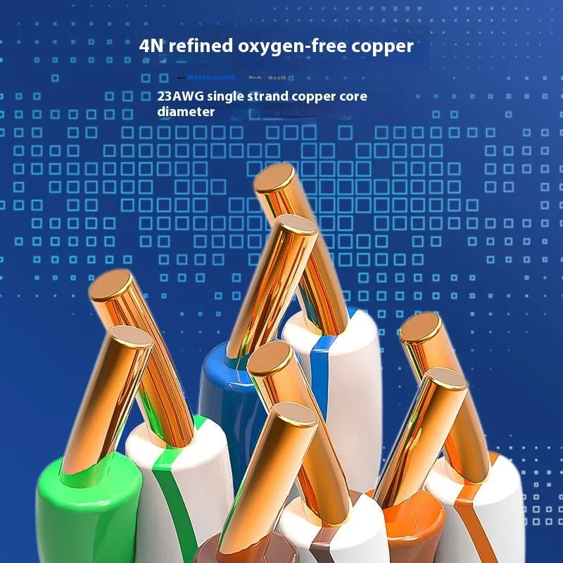 305-metre reel of blue or grey Cat6/Cat6A network cable with oxygen-free copper core
