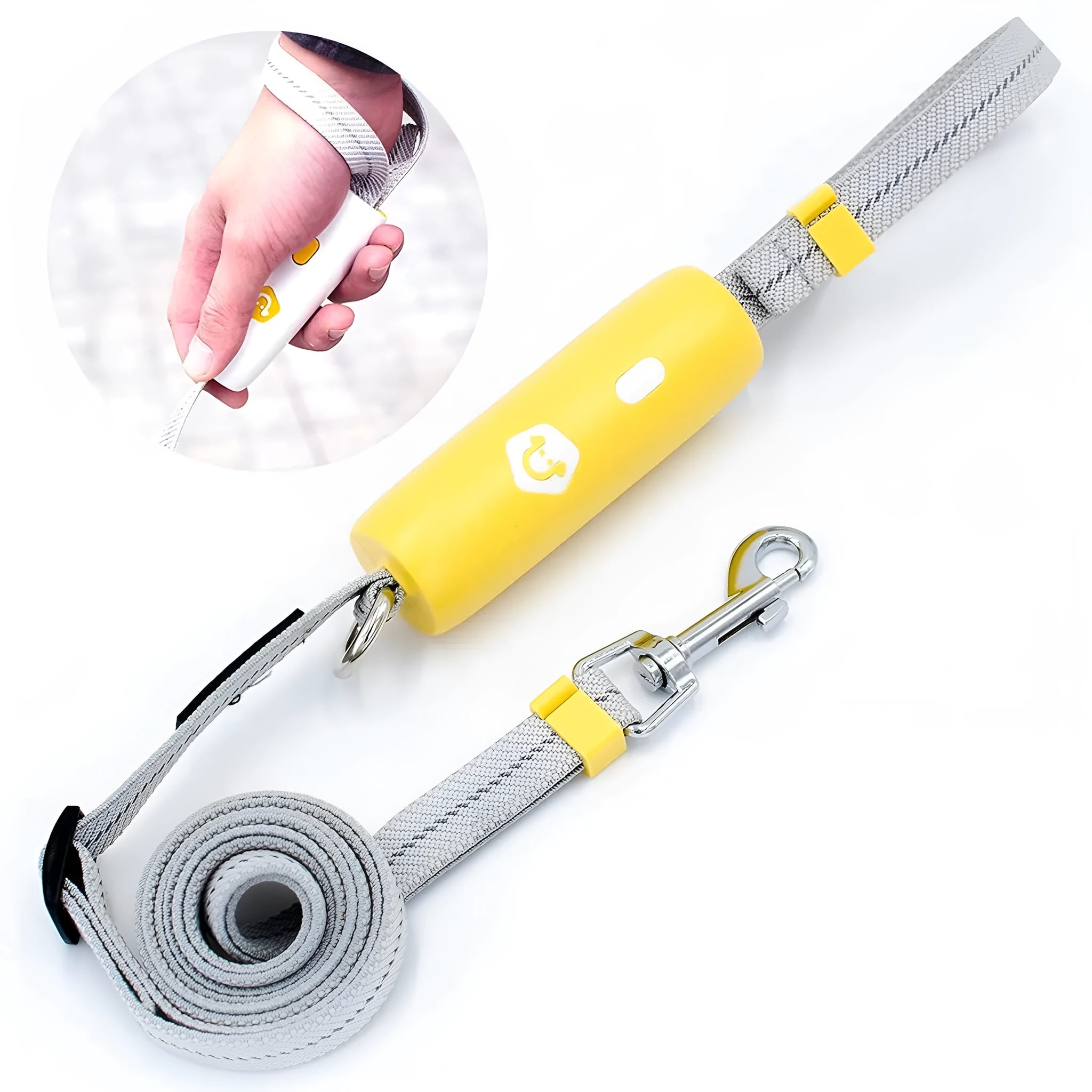 LIUTA adjustable elastic dog leash with reflective strip, ABS handle, and lock button for small medium dogs