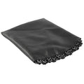 Round elastic bungee fabric sheet for trampolines with button fasteners around edge