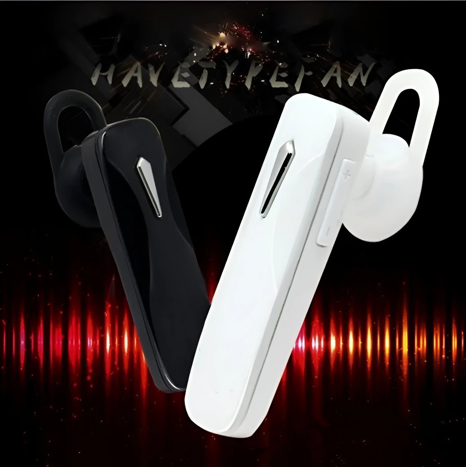 M163 wireless Bluetooth headset for car hands-free use in black or white colour.