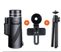 Black HD 40x60 cellphone telescope monocular with 40x magnification and FMC green film lens
