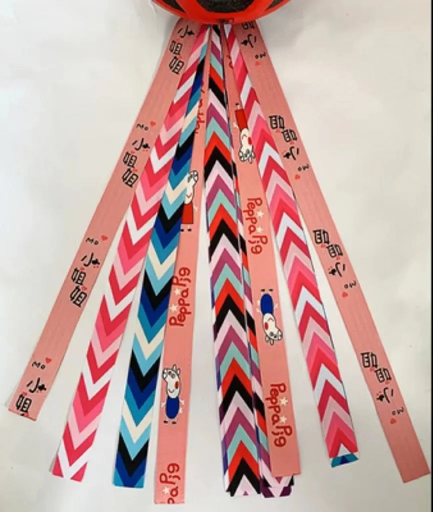 Children's helmet decorative streamers in multiple colours for skating and ski safety gear