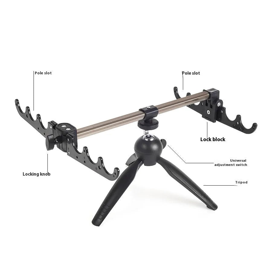 Aluminium ice fishing triangle rod holder bracket for small fishing rods