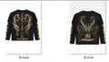 Angel Snake Double-Layer Long-Sleeve T-Shirt in black showing the two-layer sleeve design