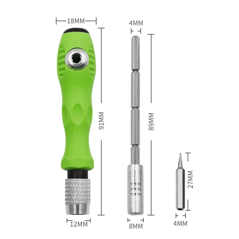 32-in-1 magnetic handle precision screwdriver set with bits for mobile phone repair
