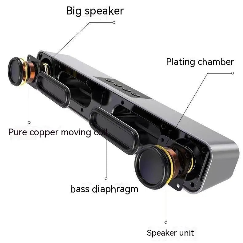 E91 Colourful Bluetooth Speaker with Light in black, portable design with USB power and built-in controls
