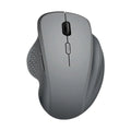 Grey and black USB rechargeable wireless optical mouse for laptop computers with charging cable