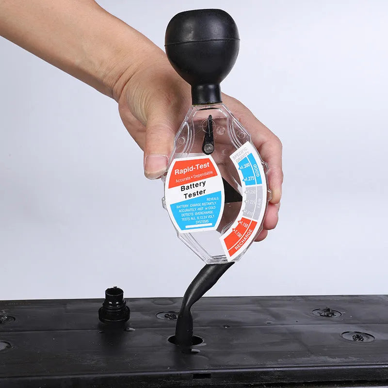 ABS suction electrolyte hydrometer for lead acid battery fluid testing with measurement scale