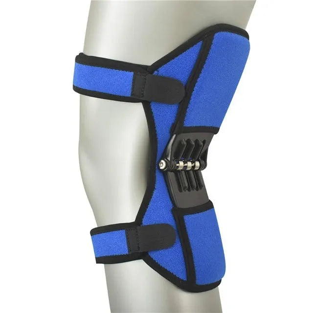 Adjustable knee brace patella support booster with spring mechanism and breathable fabric