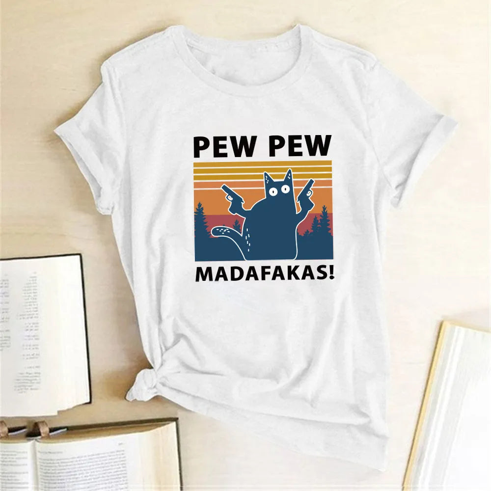 Street style printed t-shirt with short sleeves and round neck collar in multiple colour options
