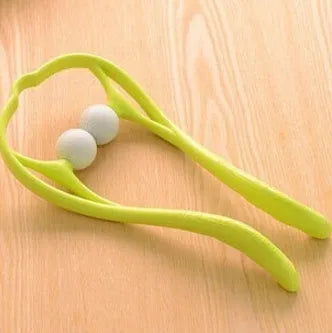 Plastic pressure point therapy neck massager with adjustable stand in blue colour