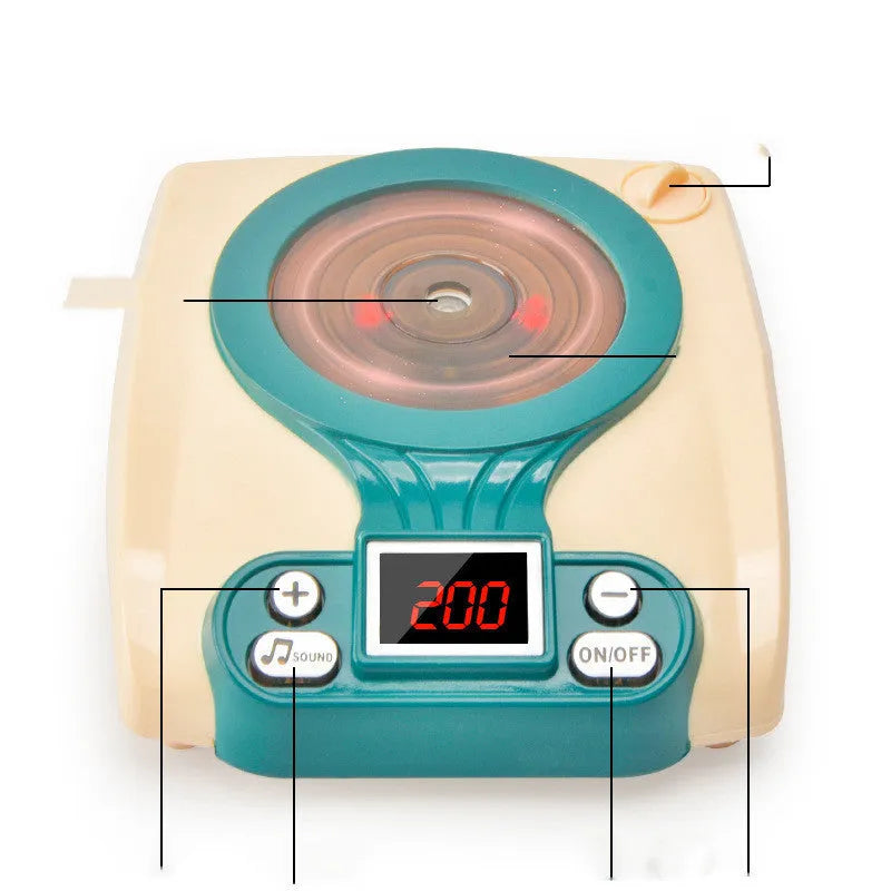 Plastic play house kitchen toy with induction cooker for infant development
