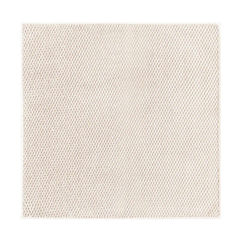 Thickened microfiber kitchen wipe cloth in beige with lanyard, absorbent for cleaning tasks